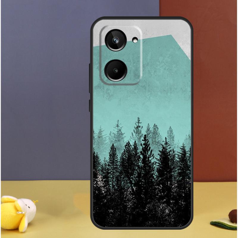 Forest Geometry Wood Nature For Realme GT7 Pro GT6 C61 C67 C63 C71 C55 C51 C65 C53 C75 10 11 12 13 14 15 Pro Plus Case