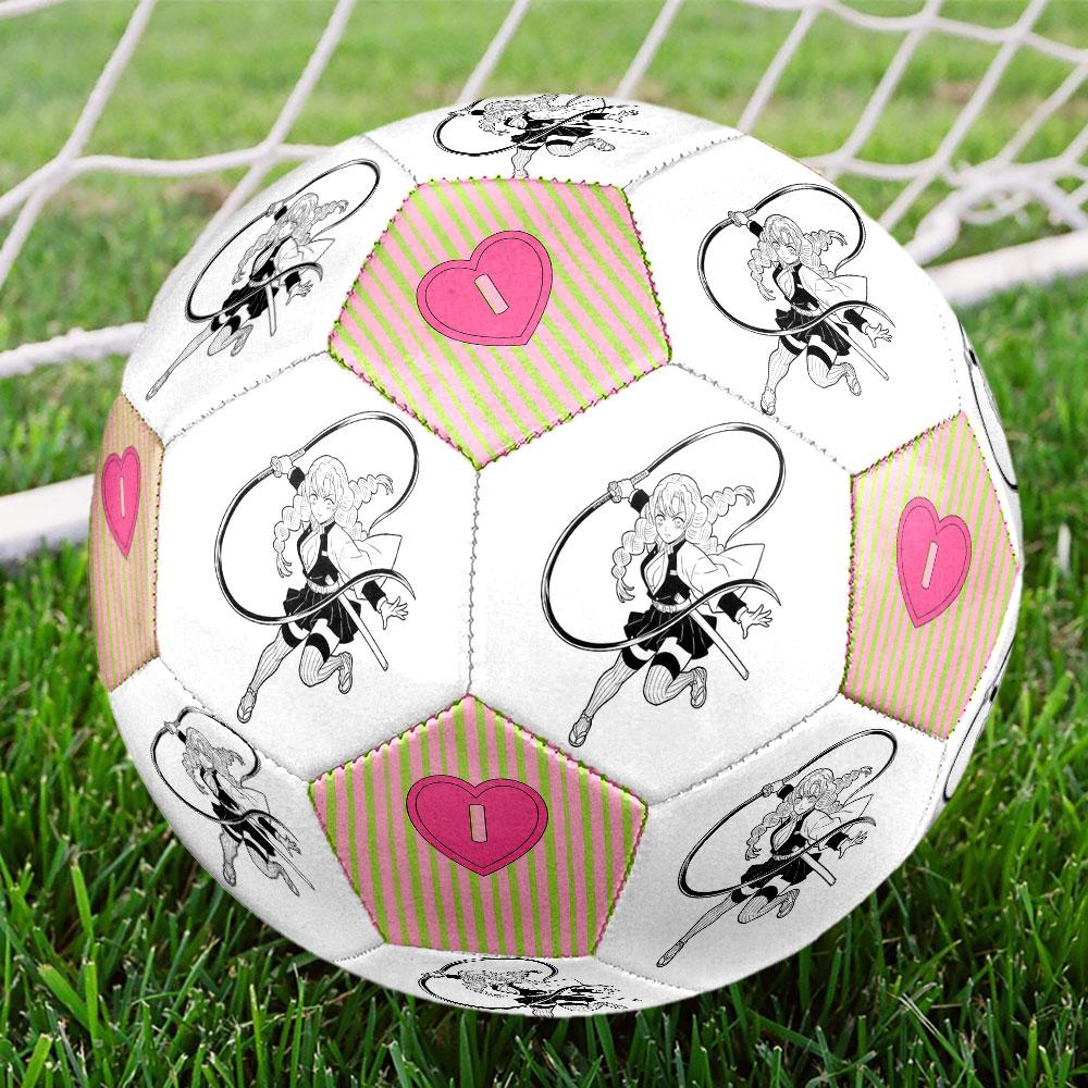 1pc Demon Slayer Kimetsu No Yaiba Soccer Ball Size 5 Indoor Soccer Ball Fashion Colorful Backyard Game - Great For Sports Fans Gift HE22