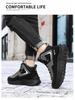 Plus-Size Men's Fleece-Lined High-Top Winter Snow Boots, Non-Slip, Wear-Resistant Martin Style.