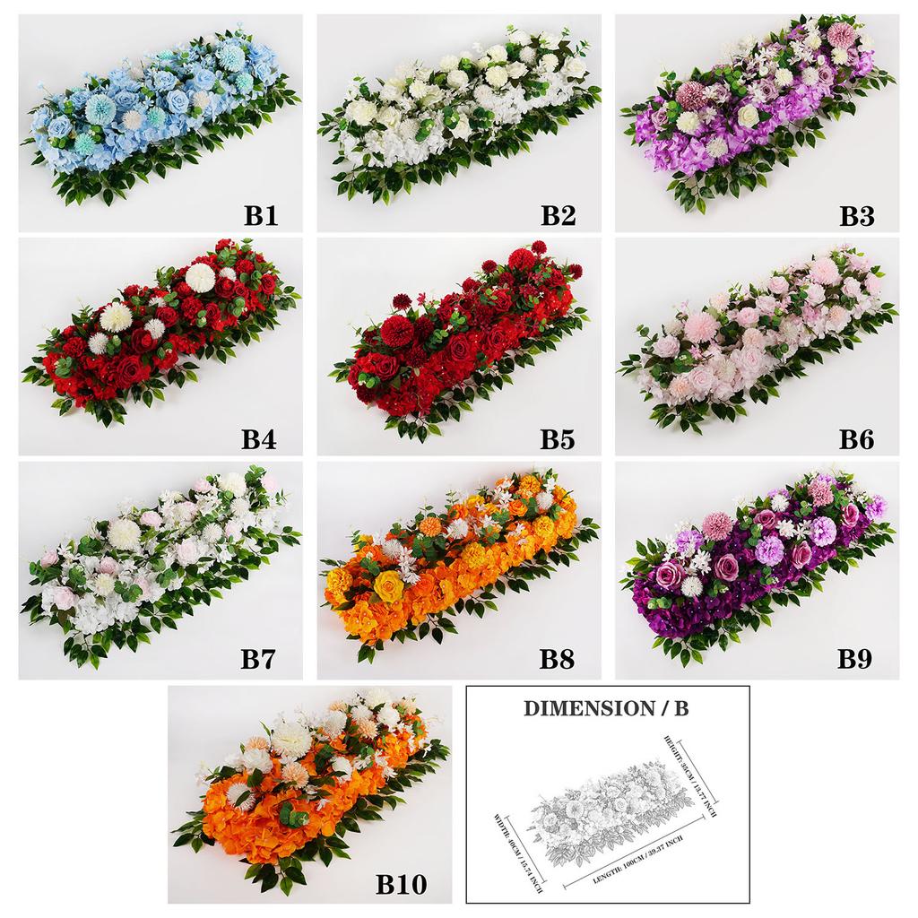 Artificial 100CM Flower Row Wedding Table Flower Floor Row Arrangement Flower Background Party Flower Decoration