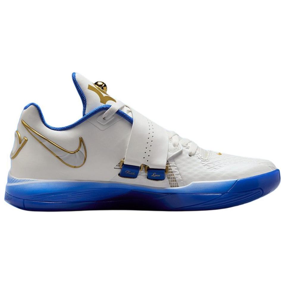 Nike Zoom KD 4 The Real MVP - Summit White Unisex Sneakers Hyper-Royal Metallic-Gold IB3546-100