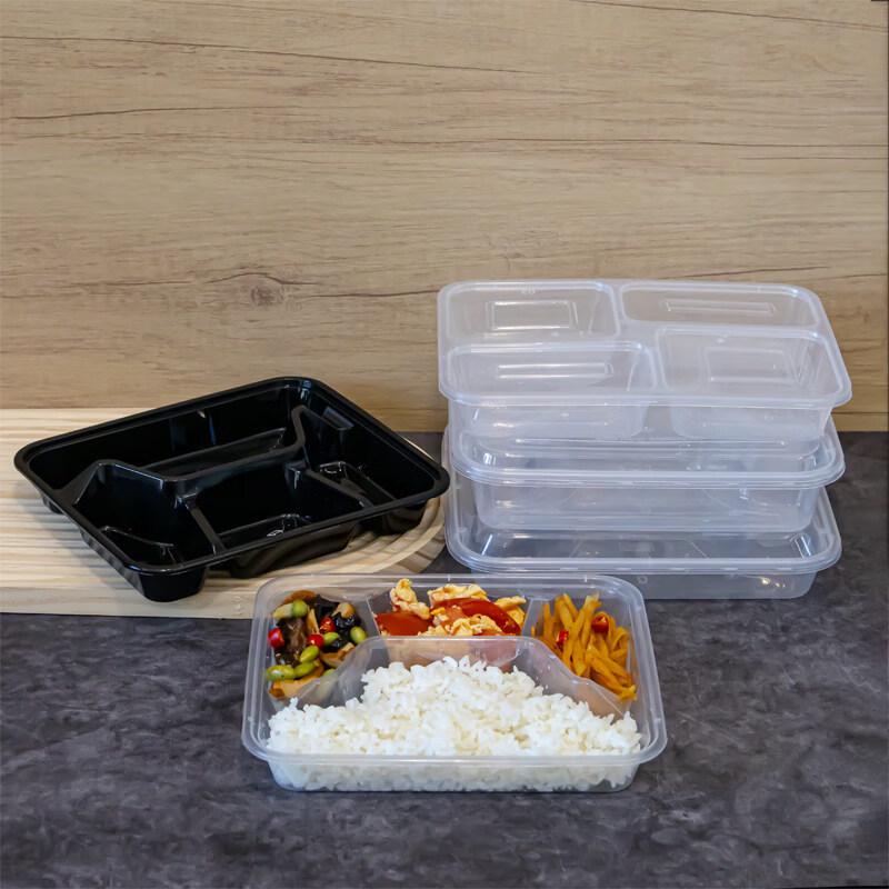 ZISIZ 1000ml 4-Compartment Disposable Lunch Box