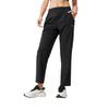 Li Ning Fitness Serie Lässig Einfarbig Einfach Gerades Bein Mittelhoch Geschnittene Gestrickte Sporthose Damen Unterteile Schwarz AYKV092-1