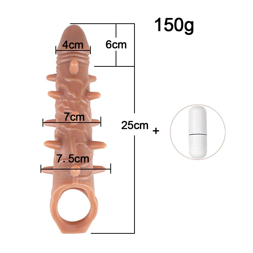 MoDi Penis Extender Sleeve Reusable Dildo Cover Delay Ejaculation Penis Massage Erotic Toys