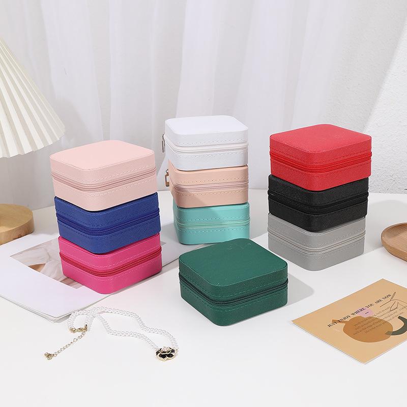 Compact Multifunctional Jewelry Storage Box with Compartments