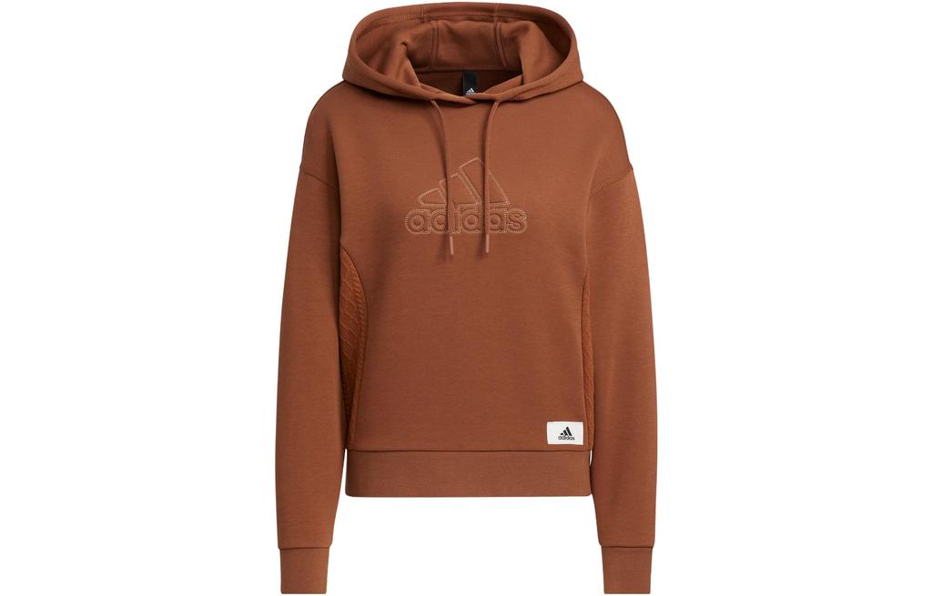Adidas Lounge Sweatshirts Women's Brown Hooded Moderate Regular IP0755