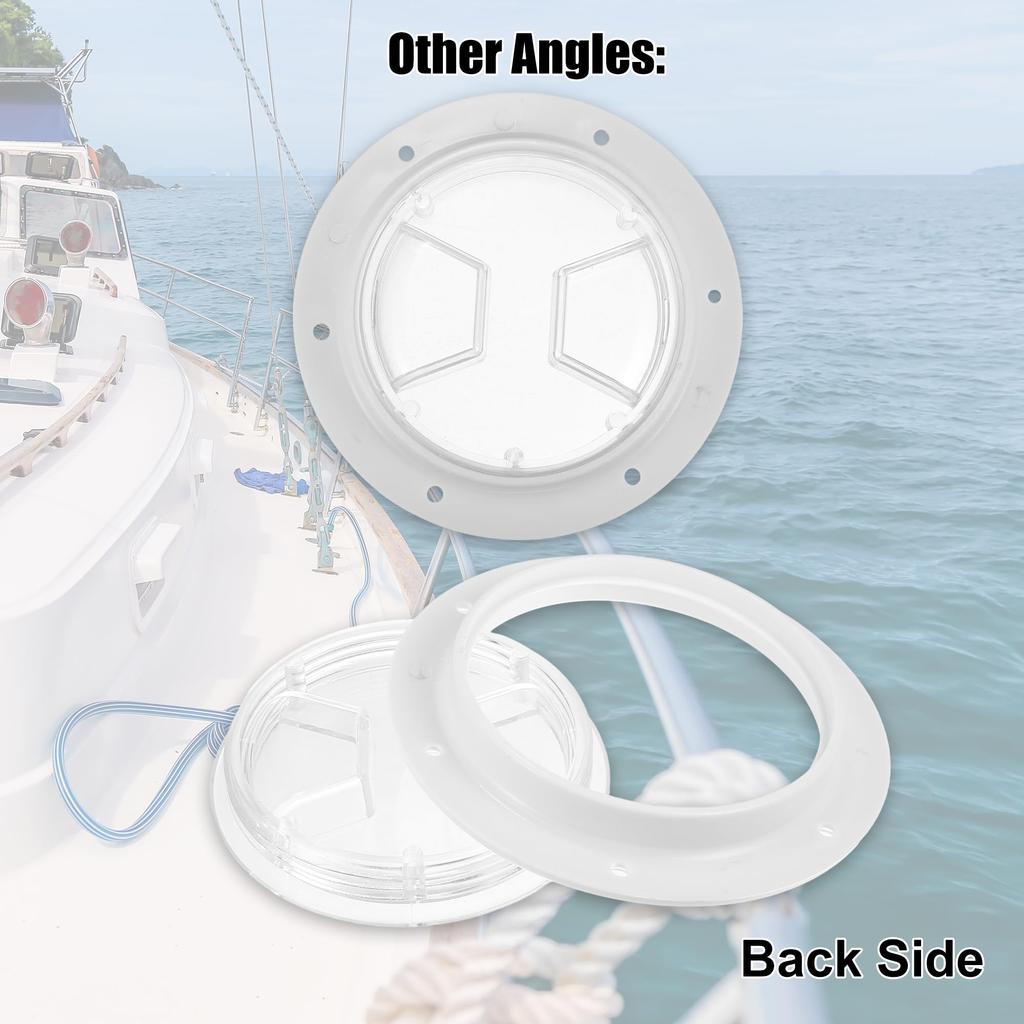 uxcell 4" Boat Hatch Round Inspection Deck Plate Marine Access Hatch with Removable Transparent