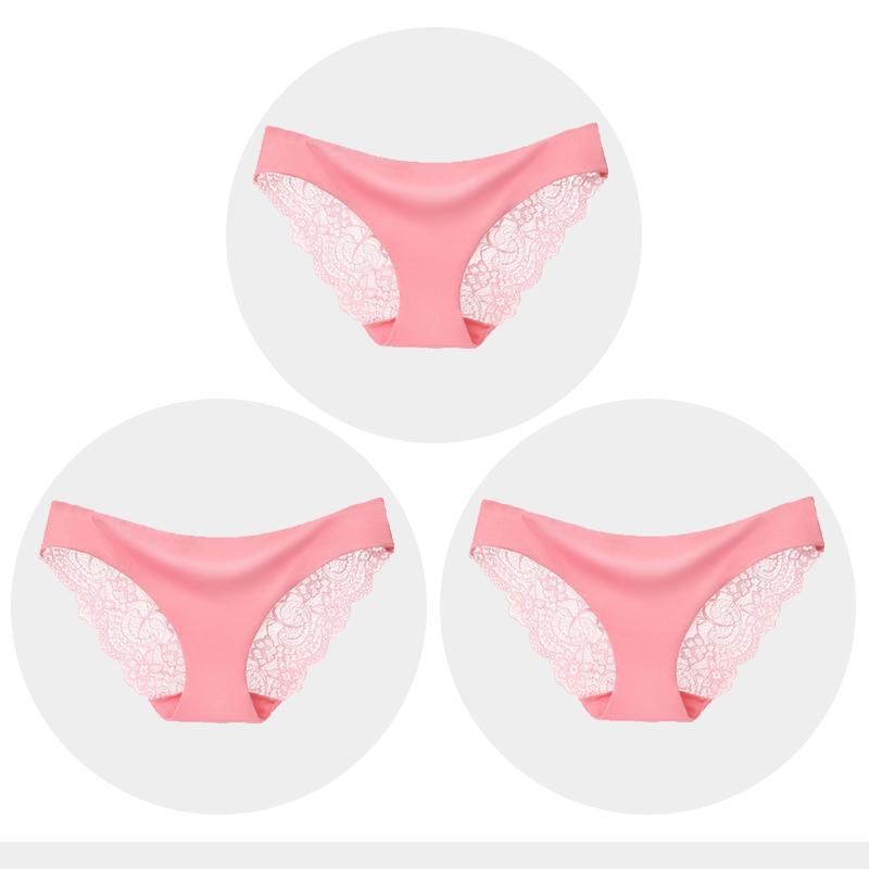 Women's Seamless Underwear Leopard Intimate Women Sexy Lace Black Floral Panties Seamless Panty 3 Pcs/set