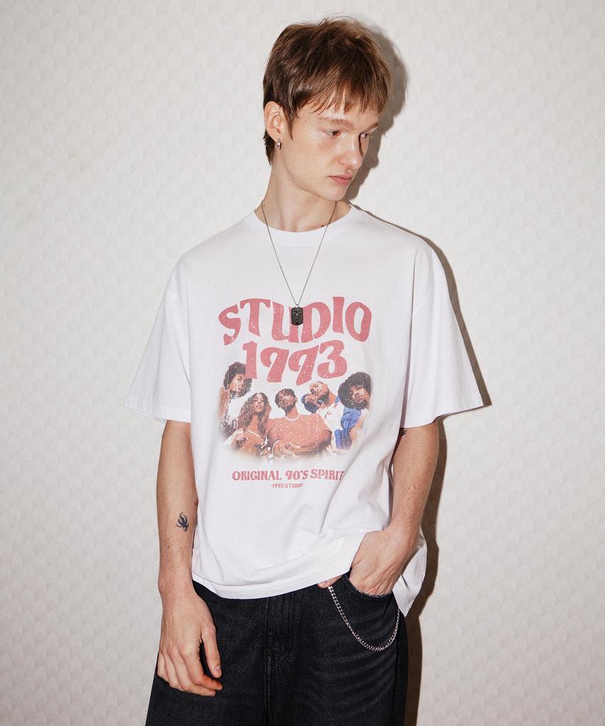 1993STUDIO Wave Studio Graphic T-Shirt_White