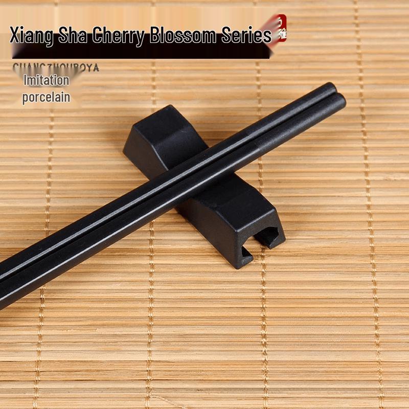 Black Plastic High-Temperature Tableware Rest Set
