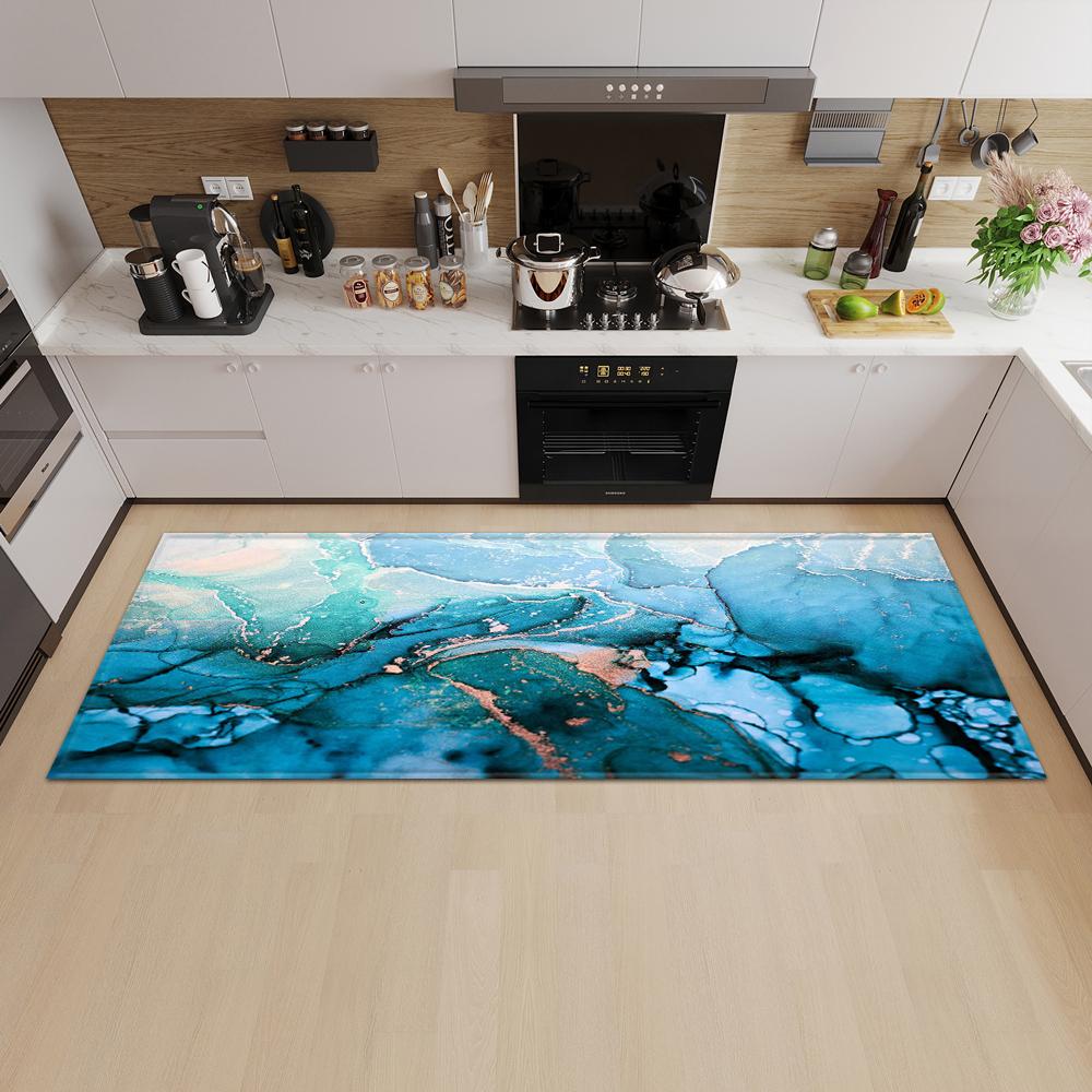 Marble Kitchen Mat Porch Door Mat Bathroom Door Floor Carpet Bedroom Corridor Non-slip Mat