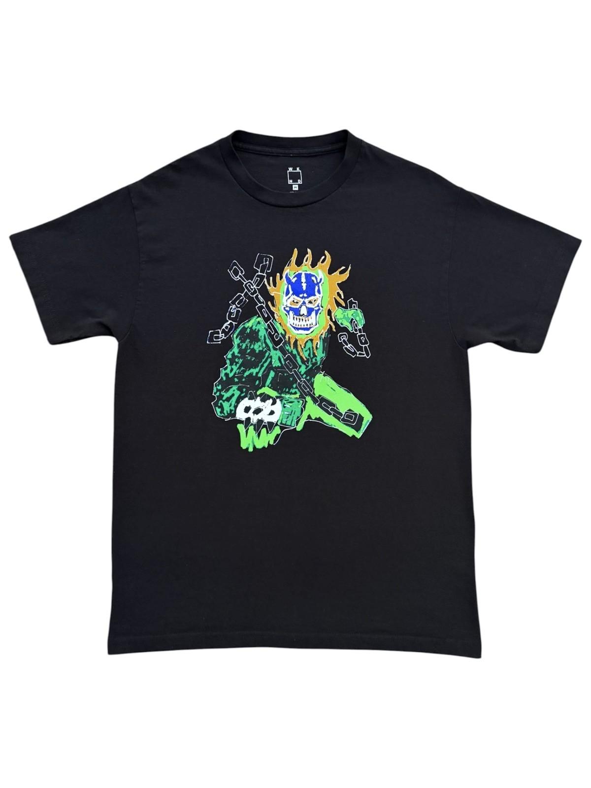 WKND Final Boss skate black t shirt Ghost Rider black Size Medium 19.5x28 S разноцветный
