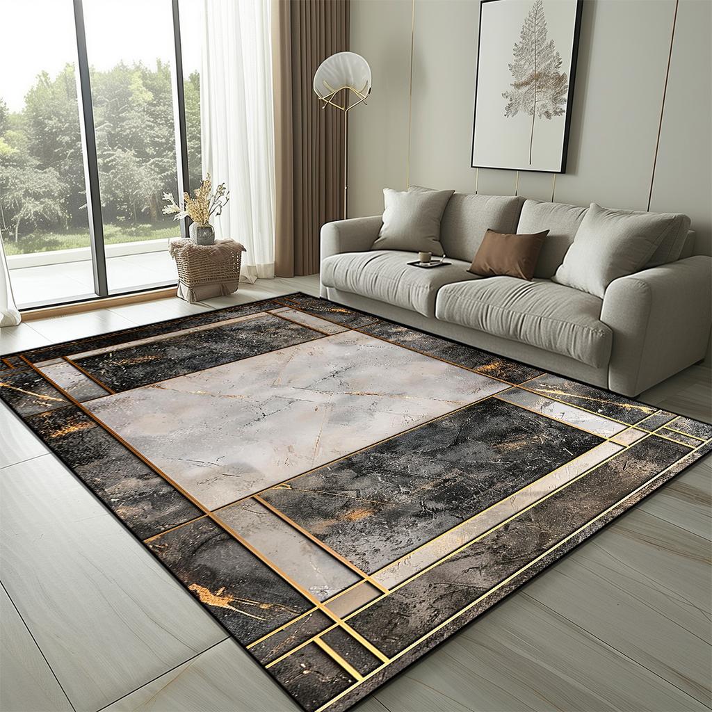 Luxury Geometric Carpet for Living Room Modern Decoration Home Rug Soft Machine Washable Rugs for Bedroom Large Sofa Floor Mats