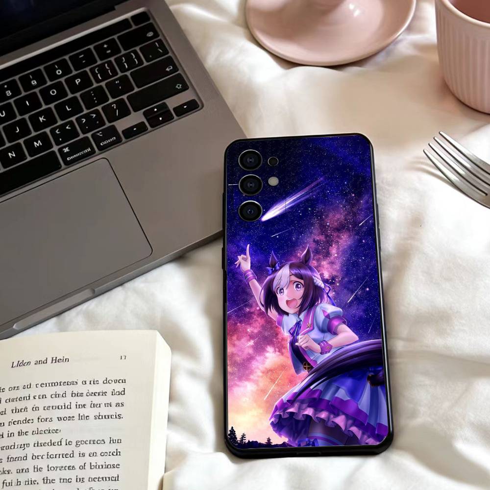 Pretty Derby Uma M-Musume Phone Case For Samsung S25,24,23,22,30,21,10,9,Ultra,Plus,Lite,FE,4,5 G Soft Black Case