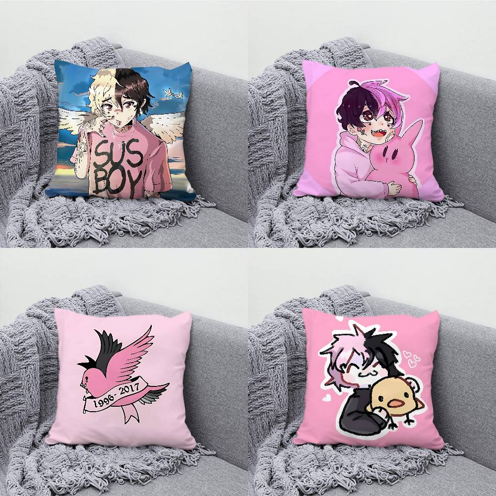 L-Lil P-Peep Pillow Case Print Polyester Fiber 40X40 cm Home Sofa Throw Cushion Cover Decoration