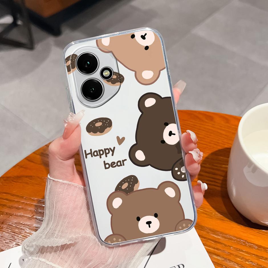 For Honor 400 Pro Lite 5G Case Pretty Flowers Transparent TPU Bumper Protective Cover For Honor400Pro Fundas Honor400Lite Coque