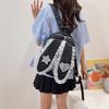 Schoolbag1011 New Polka Dot Rabbit Ear Backpack Women's Fashion Versatile Shoulder Bag Lightweight Portable Sweet Lace Small Bag