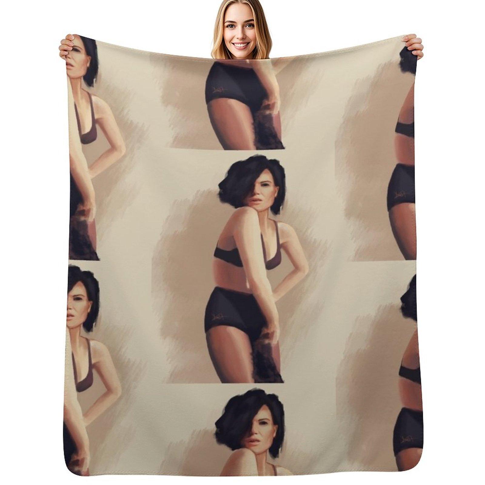 Lana Parrilla Throw Blanket Elegant Warm Throw Blanket for Hotel Home Size: 75*100cm, Weight: 230 GSM