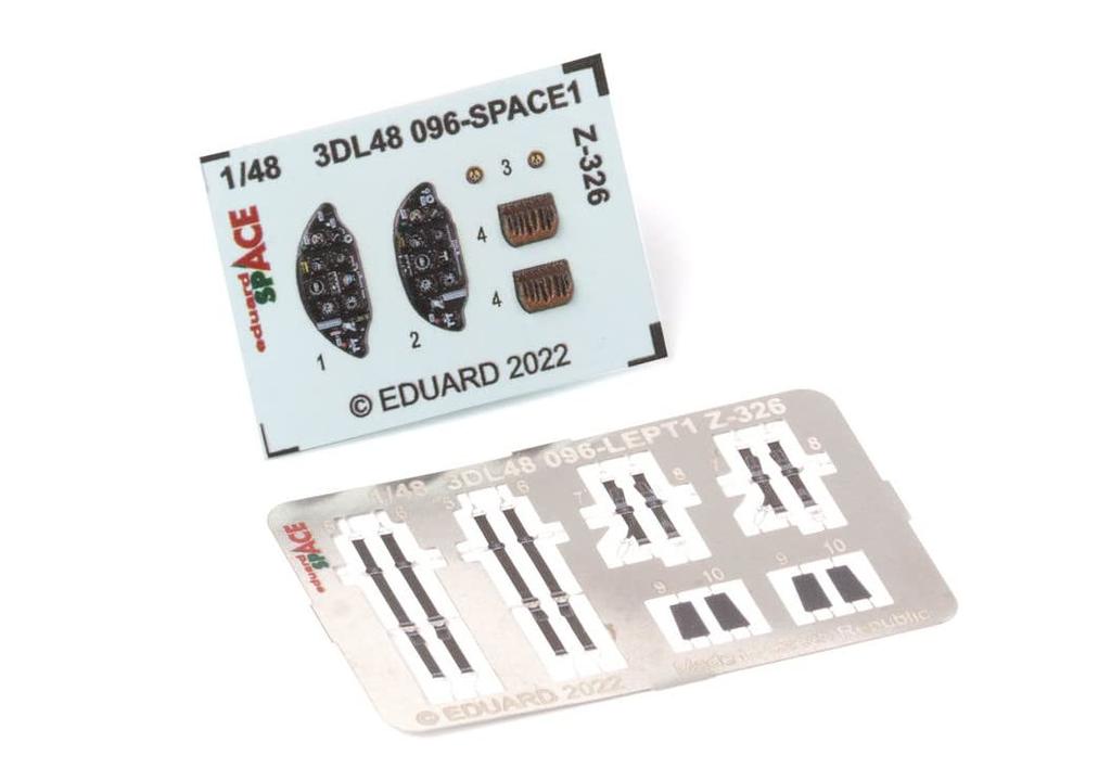 Eduard 1/48 Scale Space Zlin Z-326 Interior 3D Decal and Etching Parts Set (for Eduard) Plastic Model Decals EDU3DL48096