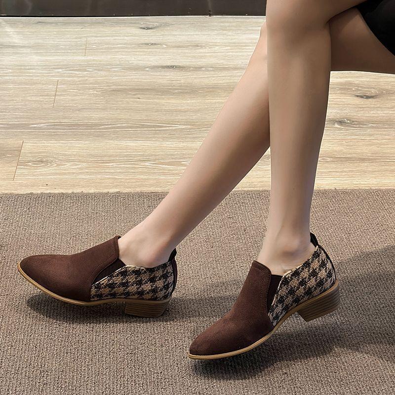 Fashion Versatile Casual Comfortable Deep Mouth Women's Single Shoes 2025 Spring and Autumn New Pointed Thick Heel Foot Shoes Women