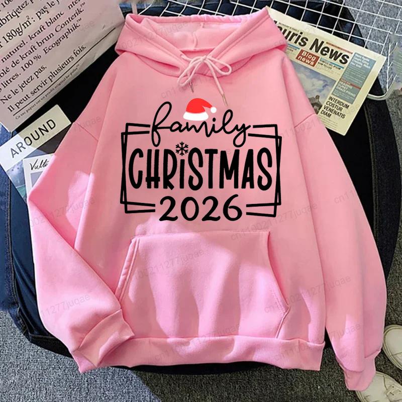 Felpe con cappuccio Stampa Crew di Famiglia per Natale 2026 Felpe Creare Ricordi Insieme Felpe Divertenti Coordinati per le Feste Regalo di Famiglia di Natale