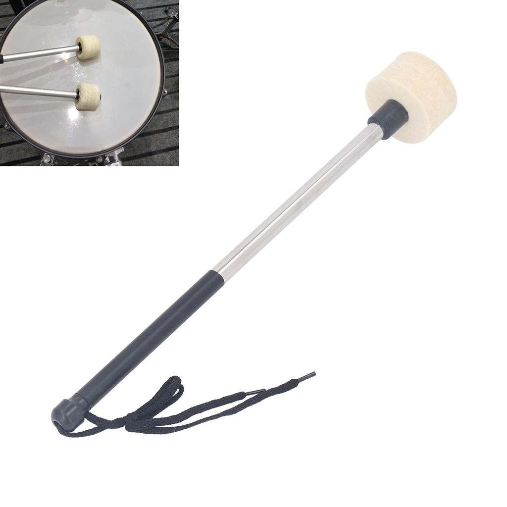 Wool Felt Head Drumstick Stainless Steel Handle Non Slip Soft Felt Timpani Mallet
