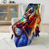 Christmas-themed with Gifts and Sleigh Pattern Blanket Flannel Material Soft Warm for All Seasons Home Outdoor Camping Picnics