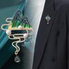 Landscape Map Brooch Female Retro Chinese Style Exquisite Corsage Creative Suit Pin Temperament High-end Suit Accessories