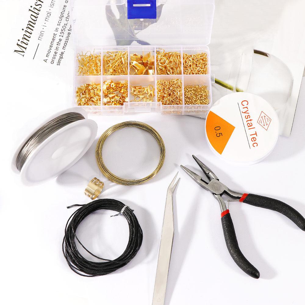 Jewelry Making Starter Kit Earrings Necklace Findings DIY Beads Plier Tools Set Jewelry Repair Tools Set Jewelry Accessories