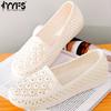 Zapatos de Agujeros Mujer 2025 Nuevas Sandalias de Verano de Tacón Plano Zapatos Sandalias de Punta Cerrada