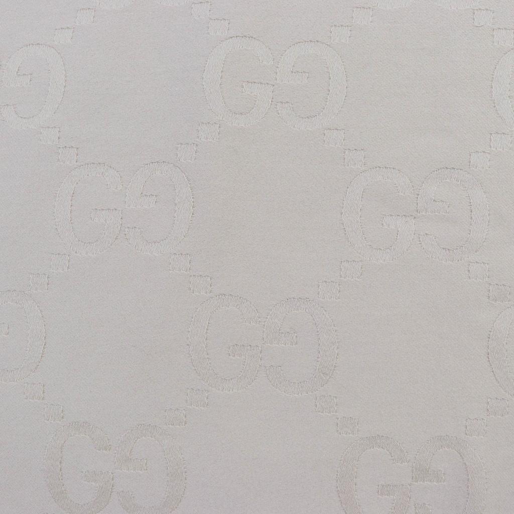 Ausgezeichneter GUCCI Schal GG Jacquard Große Decke beige Wolle Damen 795551 Gebraucht