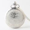 Hollow Petal Necklace Pocket Watch Black Deacon Flip Watch Couple Pendant Quartz Watch