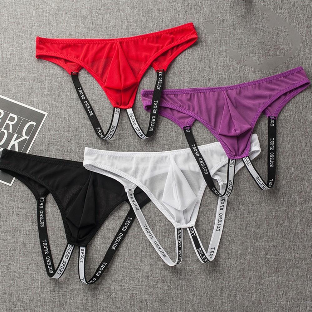 Backless Pouch Men Underwear Breathable Nylon+Polyester