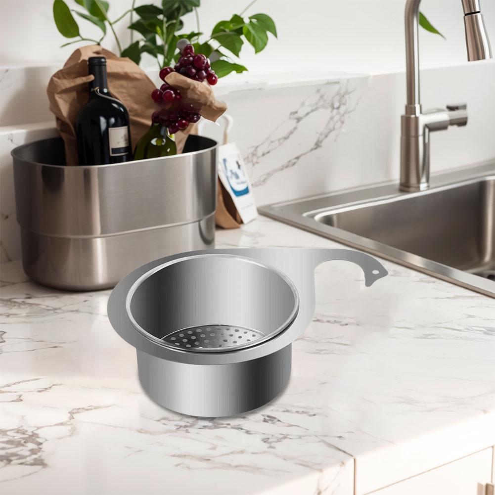 1/2 PCS Swan Sink Strainer Basket Stainless Steel Corner Sink Strainer Kitchen Sink Drain Basket for Kitchen Sink