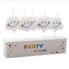 Cute Cloud Smiley Birthday Cake Candles Korean Ins Creative Children's Party Decoration 5 Pack Candles
