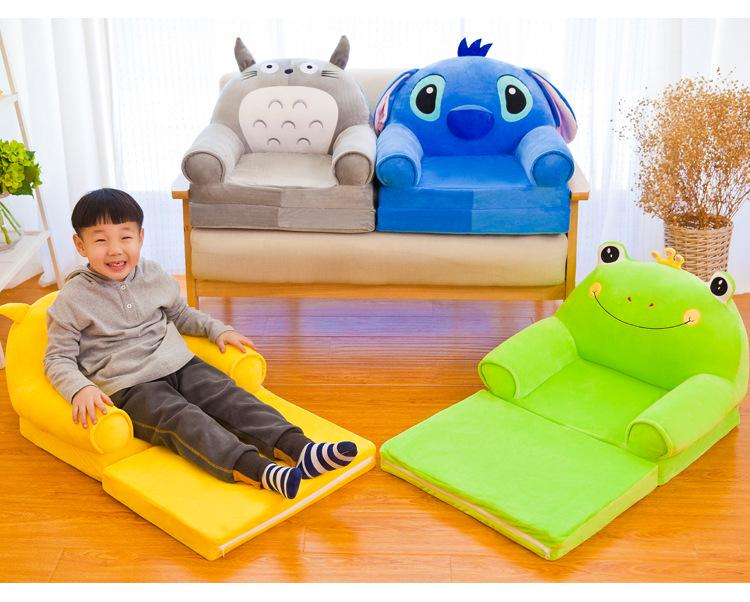Cartoon Children's Multi-Layer Folding Plush Sofa Bed 