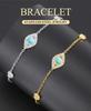 Dawapara Evil Eye Bracelets for Women Protection Good Luck Charm Greek Evil Eye Bracelet Stainless Steel Jewelry
