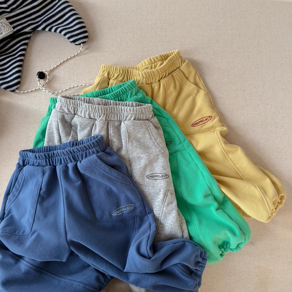 Spring Baby Boys Casual Trousers Solid Color Korean Style Toddlers Kids Loose Sweatpants