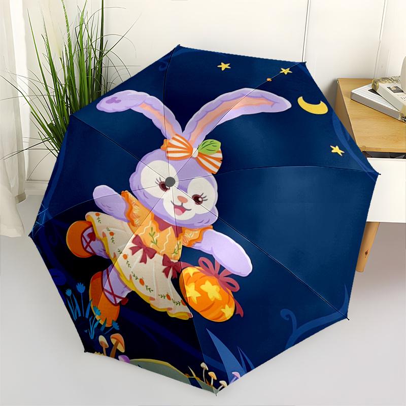 

1pc StellaLou Halloween Night Adventure Fully Automatic Folding Portable Umbrella, 8 Iron Frames, Three-Fold Design, Suitable for All Season