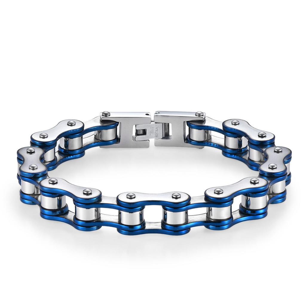 European-American Style Bicycle Chain Bracelet: Creative Rock Hip Hop Jewelry for Men & Women In Stainless Steel