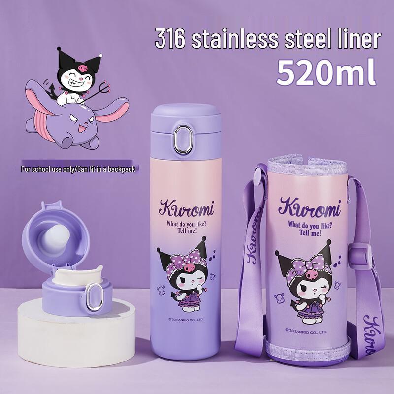 Angelamiao Kuromi Детская термобутылка из нержавеющей стали 316