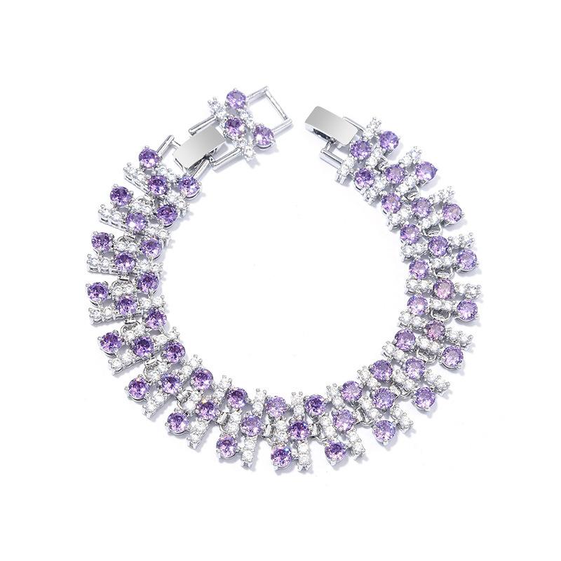 

Новый европейский и американский роскошный цветочный браслет из циркония высокого класса, изысканный и элегантный, не выцветающий для женщин