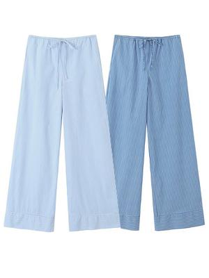 Damenmode Gestreifte Kordelzug Schnürung Gerade Hose Vintage Mittelhohe Elastische Taille Damen Schicke Damenhose