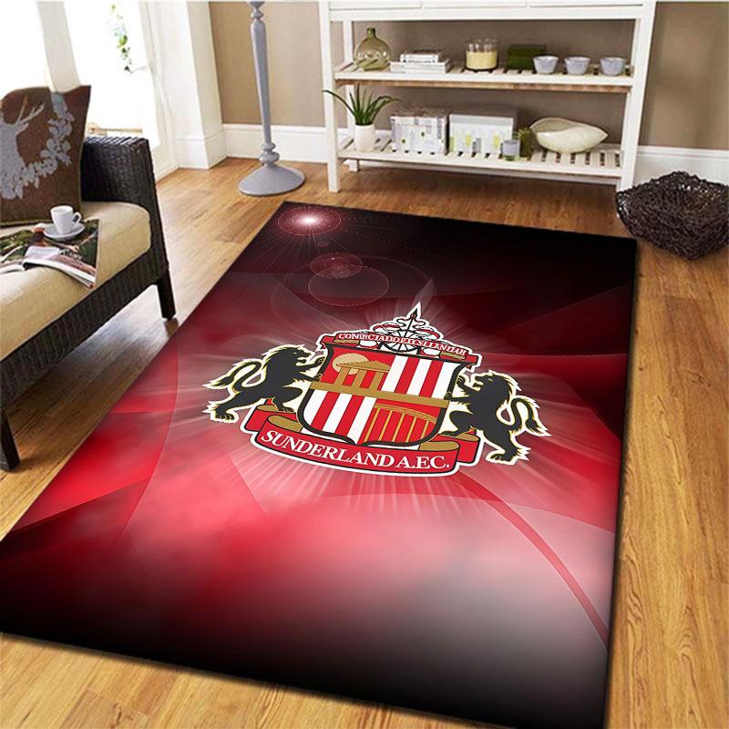 Sunderland Association Football Club Carpet Rug for Living Room Bedroom Home Sofa Decoration,Kids Play Non-slip Floor Mat