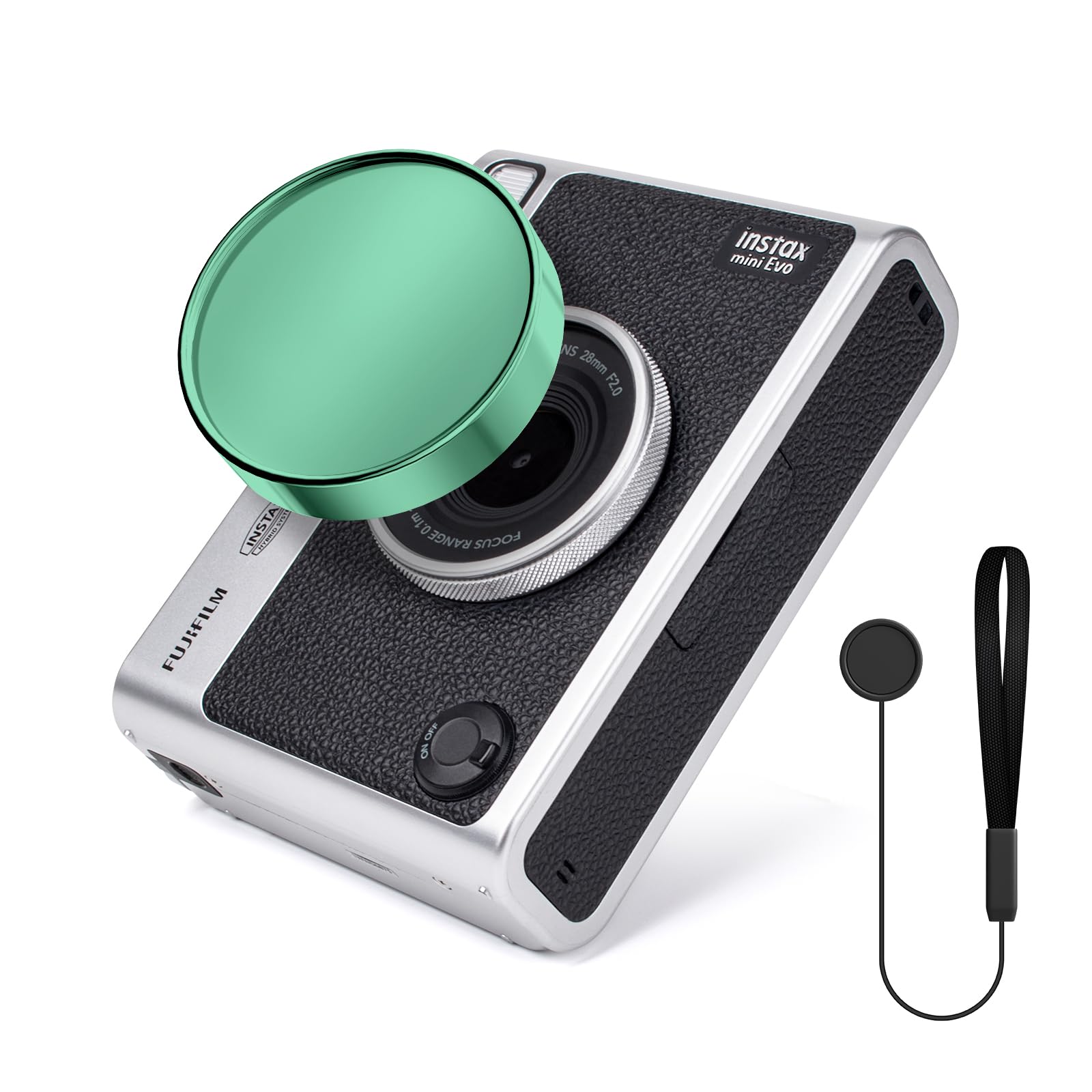 

HIYQIN INSTAX MINI EVO Кришка об єктива з об єктивом камери Fujifilm FUJIFILM Instax Evo Об єктив Ексклюзивний для об єктива Instax evo Об єктив 60 x 60 x Легко Легко Кріпити зелений