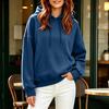 Women's Oversized Drop Shoulder Hoodie Color Casual Pullover