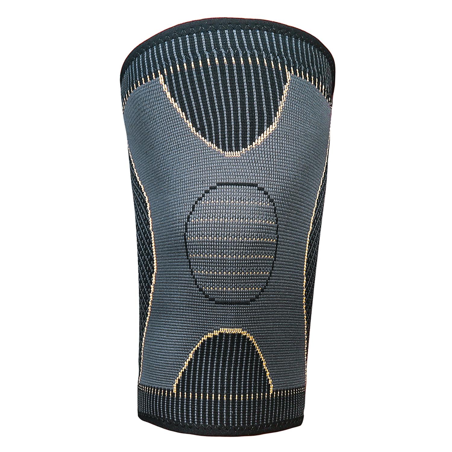 

1Pc Copper Knee Brace Support Sports Compression Knee Sleeve Fitness Gym Running Basketball Volleyball Tennis Cycling Knee Pad L