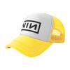Adult NIN Logo Nine Inch Nails Trucker Cap Fashion Mesh Baseball Cap Polyester Dad Hat Trucker Hat Breathable Sports Cap Autumn