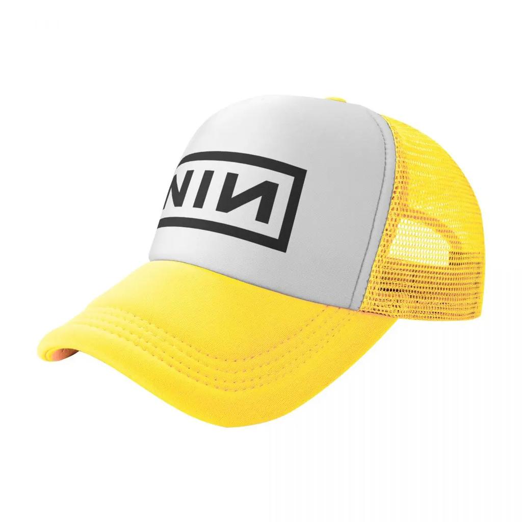 Adult NIN Logo Nine Inch Nails Trucker Cap Fashion Mesh Baseball Cap Polyester Dad Hat Trucker Hat Breathable Sports Cap Autumn