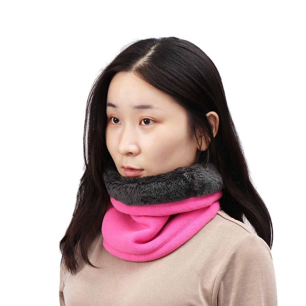 Circle Wrap Thermal Warm Neck Warmer Beanie Ski Balaclava Hat Knit Neck Scarf Fleece Snood Scarf